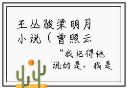 王丛骏梁明月小说（曾照云归）全文免费阅读无弹窗大结局_曾照云归王丛骏梁明月小说最新章节列表_笔趣阁（曾照云归）