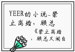 YEER的小说_禁止离婚，顾总又闹自杀了顾昀,沈家,顾家小说阅读