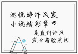 沈悦婷许风宸小说精彩章节 沈悦婷许风宸全文免费阅读