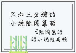 只加三分糖的小说陆闻慕昭昭小说结局畅读全文慕昭昭陆闻全文阅读