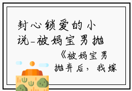 封心锁爱的小说_被妈宝男抛弃后，我嫁入豪门小三,钱飒,林祥小说阅读