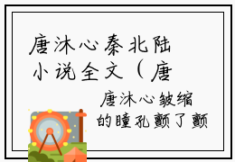 唐沐心秦北陆小说全文（唐沐心秦北陆）在线阅读-唐沐心秦北陆全文免费阅读无弹窗大结局