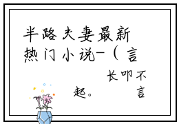 半路夫妻最新热门小说-（言漫儿林辰）最新章节免费阅读
