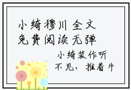 小绮穆川全文免费阅读无弹窗_（穆川小绮）全文在线阅读大结局