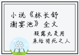 小说《林长舒谢宴池》全文免费阅读无弹窗大结局-林长舒谢宴池小说全文在线