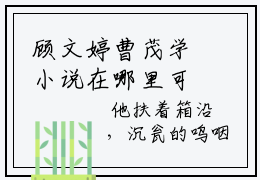 顾文婷曹茂学小说在哪里可以看顾文婷曹茂学在线阅读