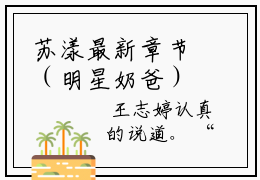苏漾最新章节（明星奶爸）全文免费阅读无弹窗大结局_苏漾免费阅读（明星奶爸）