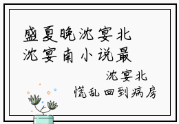 盛夏晚沈宴北沈宴南小说最新章节免费阅读-盛夏晚沈宴北沈宴南小说全文无删减版
