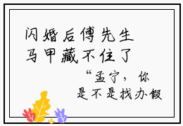 闪婚后傅先生马甲藏不住了（孟宁傅廷修）全文免费阅读无弹窗大结局_(闪婚后