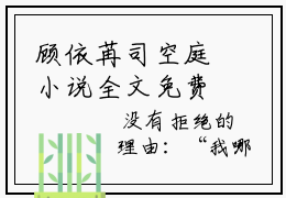 顾依苒司空庭小说全文免费阅读 顾依苒司空庭最新章节