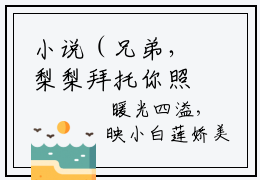 小说（兄弟，梨梨拜托你照看了）颜梨安谨精选片段阅读-小说颜梨安谨免费版最新更新阅读