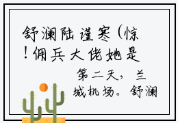 舒澜陆谨寒(惊!佣兵大佬她是满级BKing)全文免费阅读无弹窗大结局(舒澜陆谨寒免